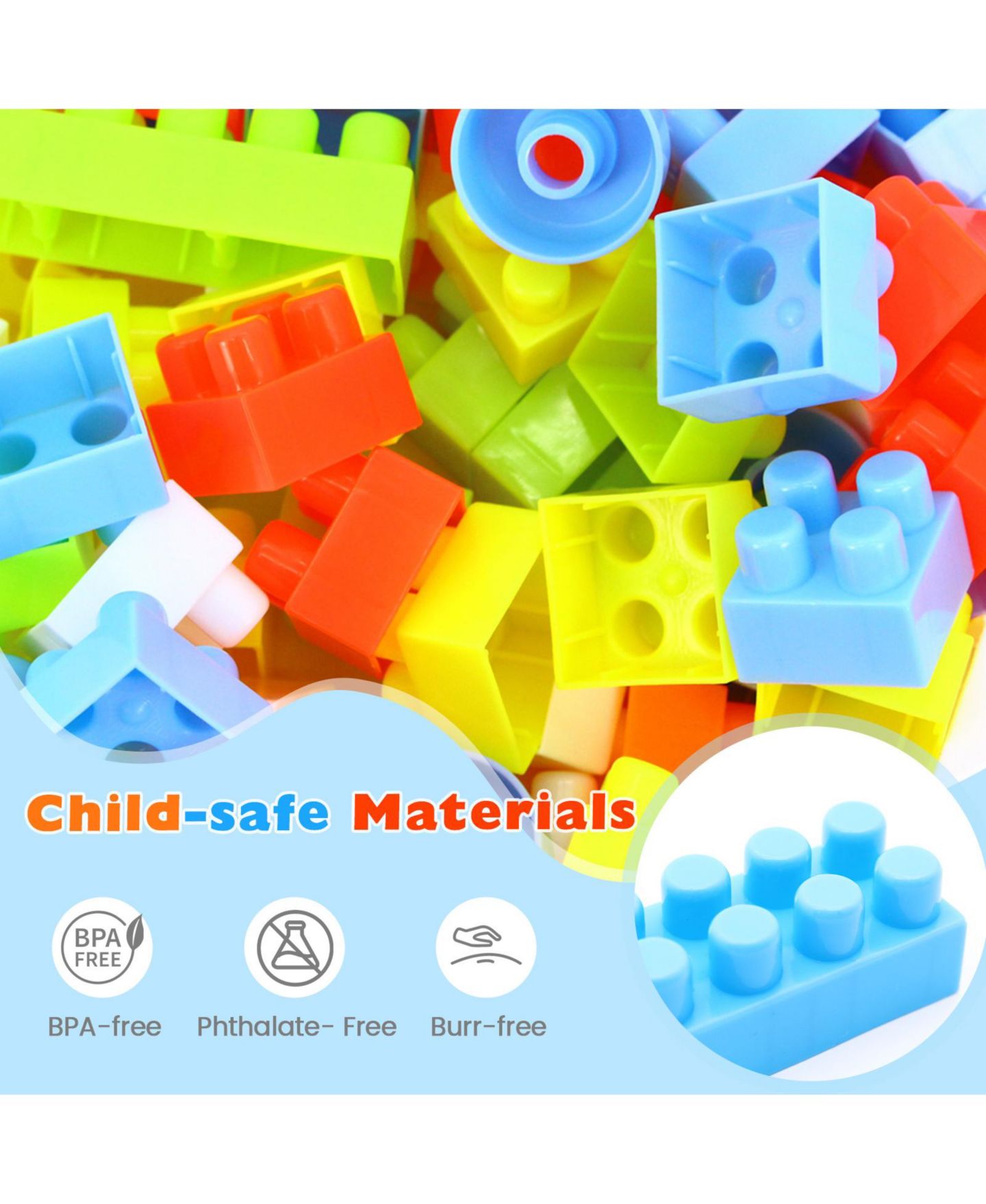Детские конструкторы Mecale 150-Piece Stem Building Blocks Set, Ages 3+, цвет: Разноцветный — фото 4
