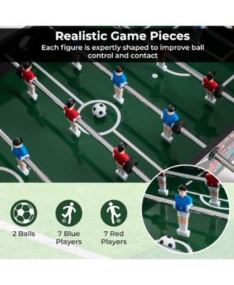 37" Mini 2-in-1 Foosball Game Table with Detachable Legs, Tabletop Use