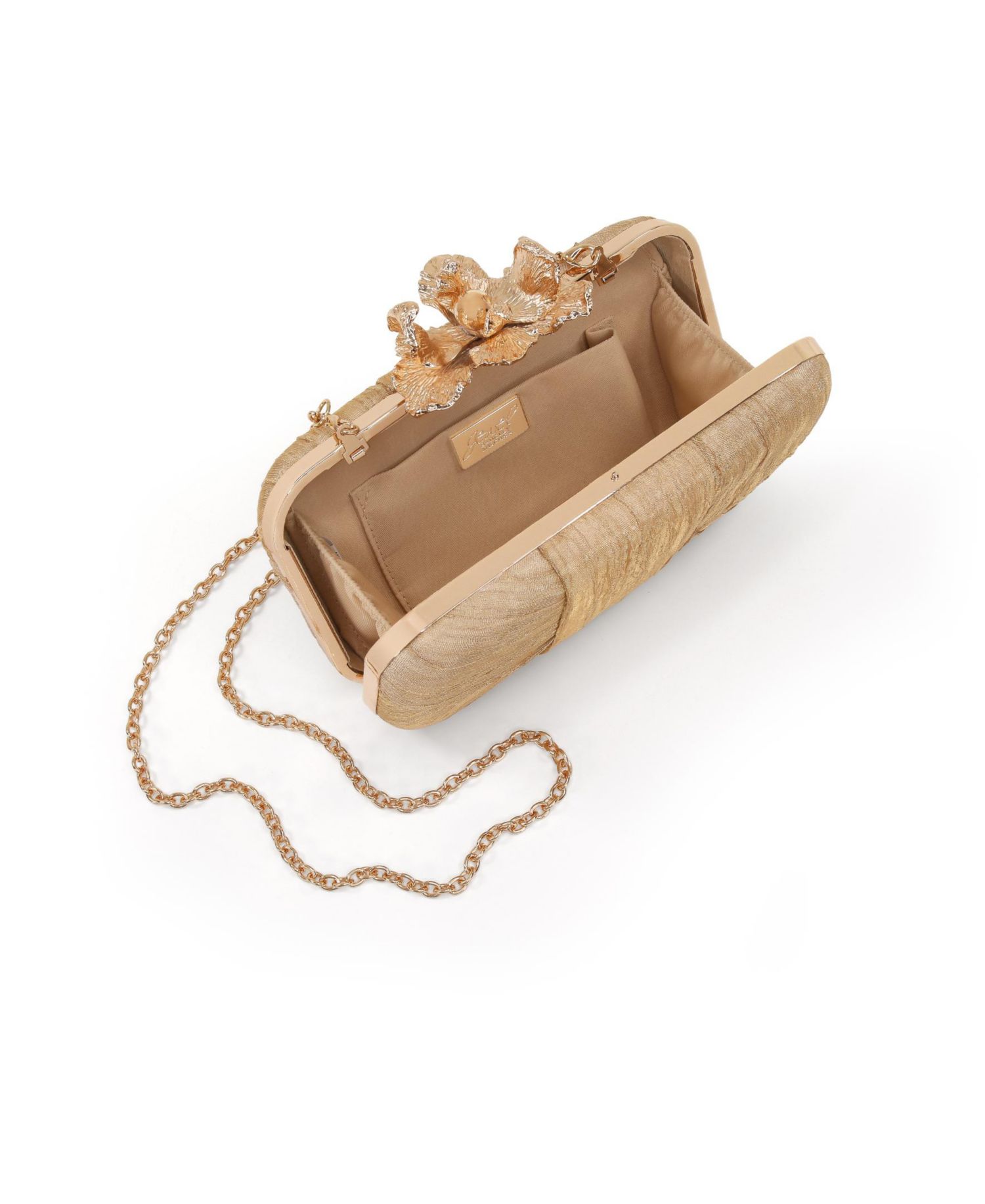 Women's Leilani Lame' Gusset Minaudiere
