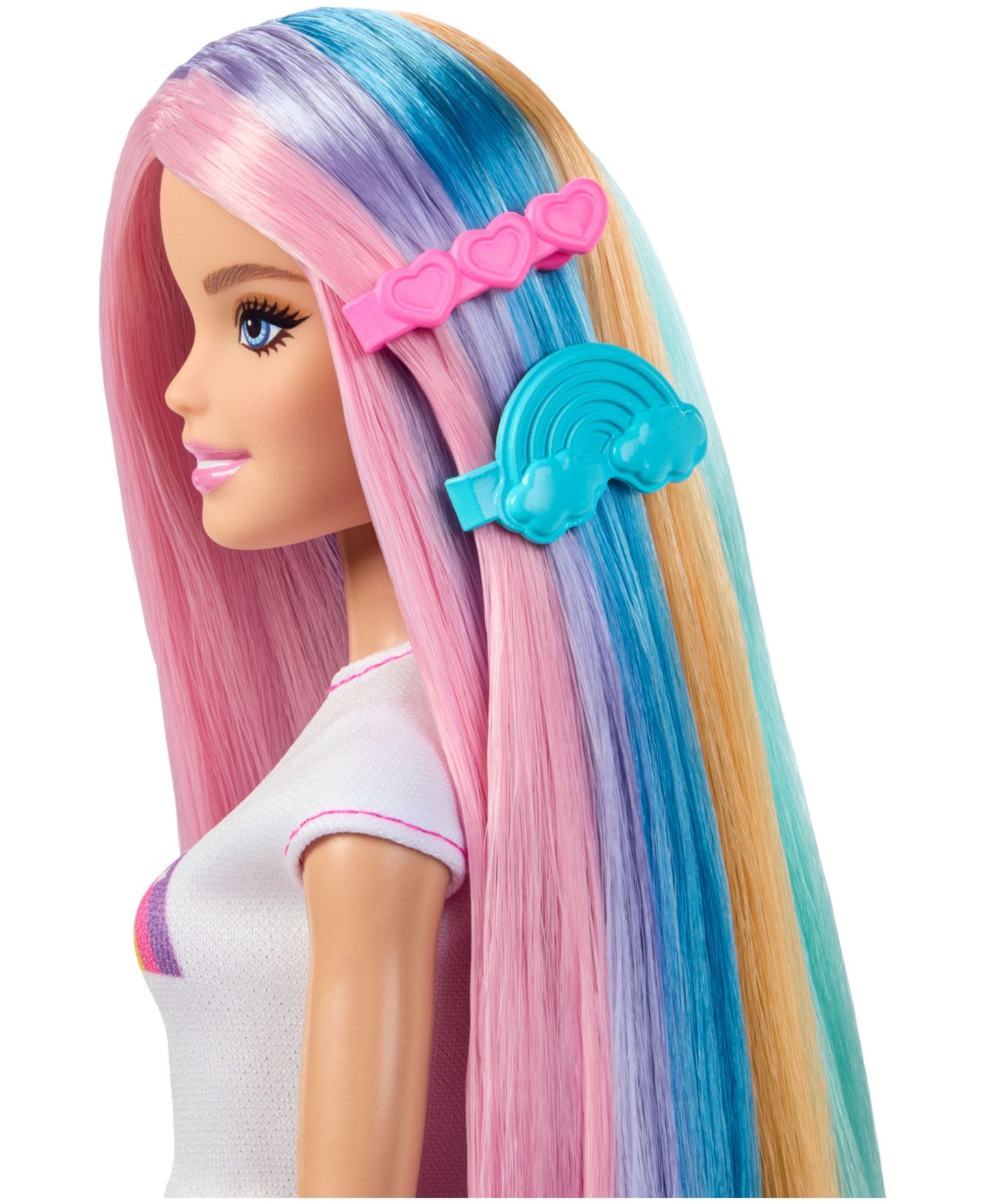 Детская кукла Barbie Rainbow Sparkle Hair 7.5" Hair Styling Fashion Doll, Ages 3+ — фото 2