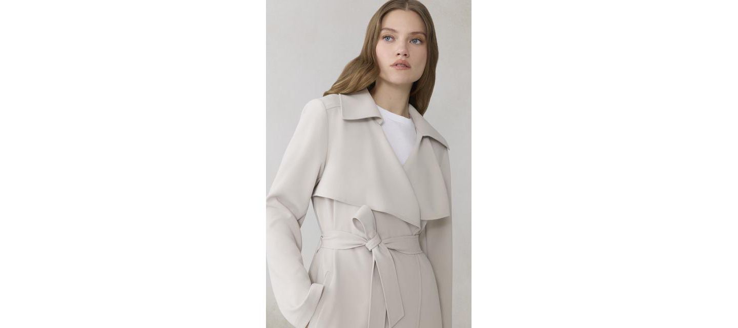 Женское пальто Soia & Kyo Shirt Collar Trench, цвет: Светлый дубовый — фото 4