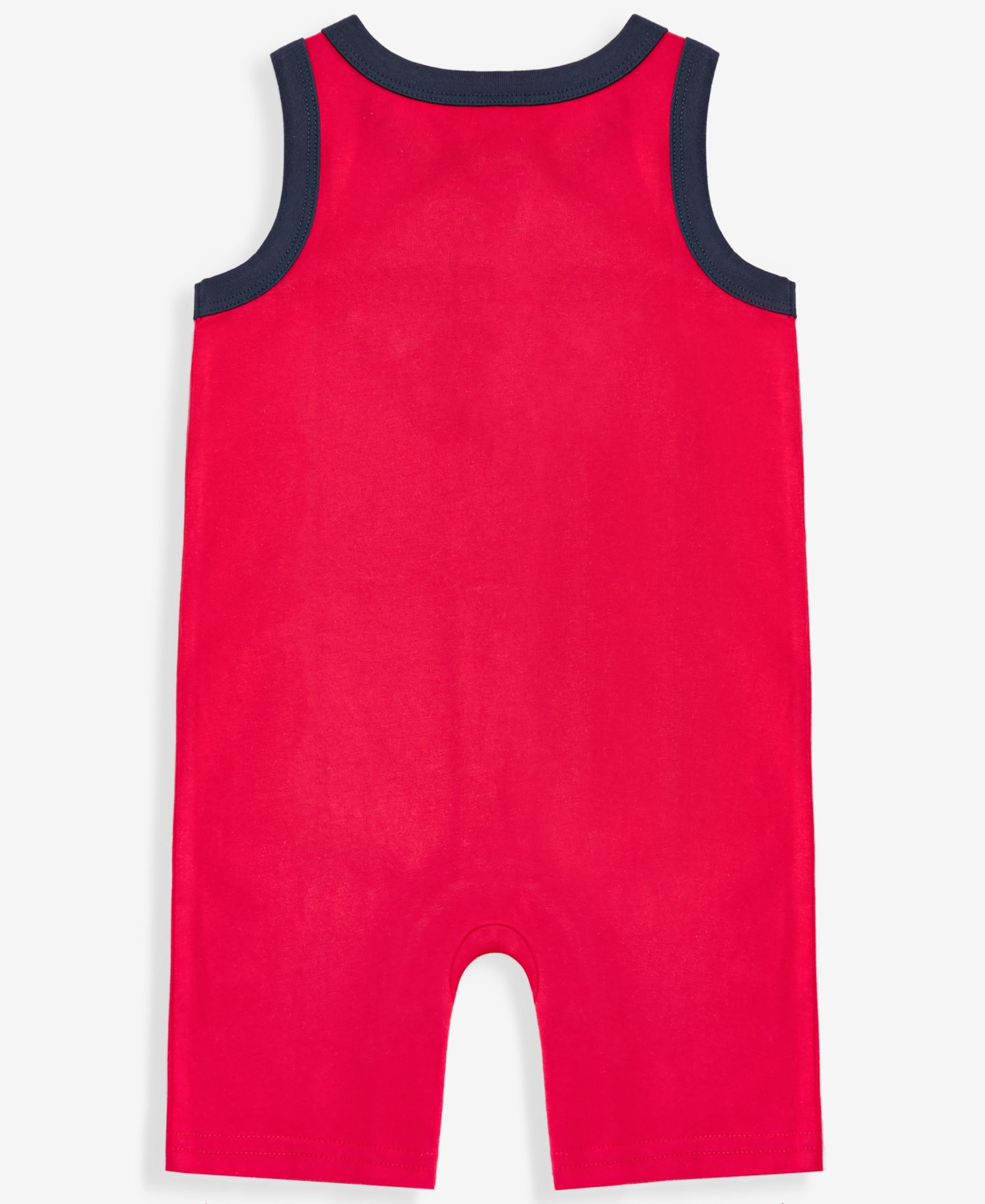 Baby Boys' Solid Cotton Henley Tank Sunsuit