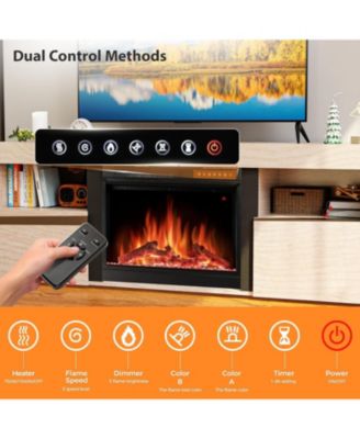 60" Electric Fireplace TV Stand with Mantel, Remote & Timer