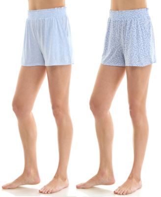 Women's Faux Smocked Pajama Shorts, 2-Pack