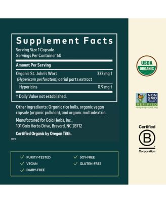 St. John's Wort - Stress Support Supplement - With St. John's Wort - 60 Capsules (60 Servings)