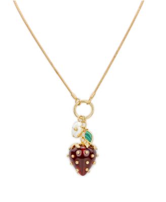 Patrica Nash Gold-Tone Plated Strawberry Pendant Necklace - Gold 39$