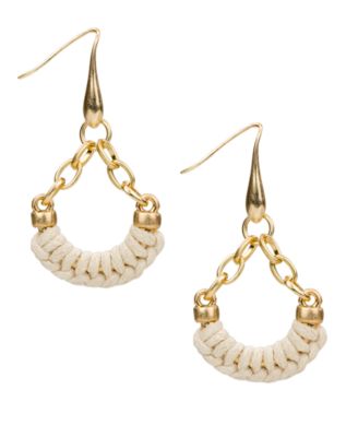 Gold-Tone Plated Chain Drop Earrings