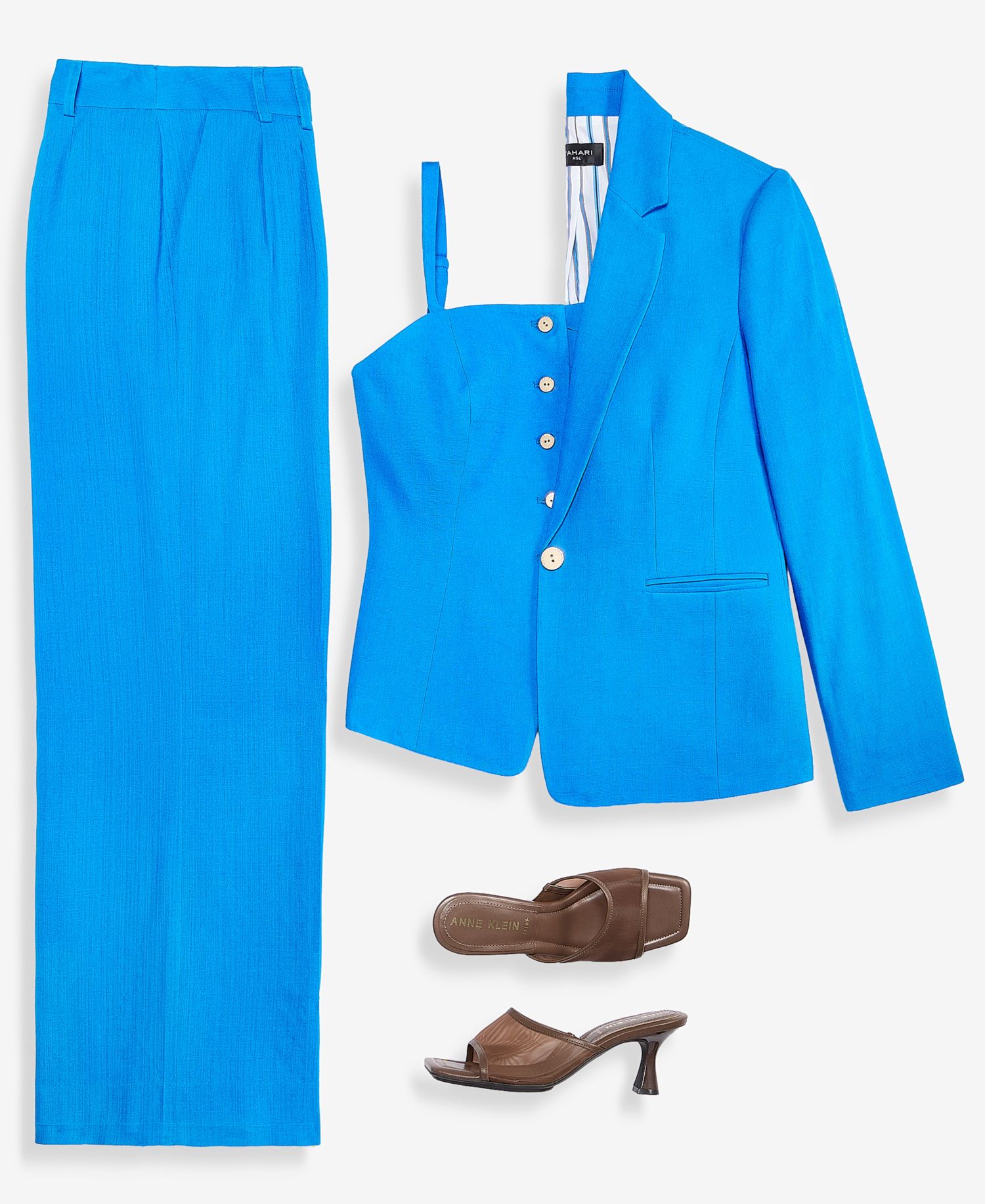 Women's Linen-Blend Single-Button Blazer