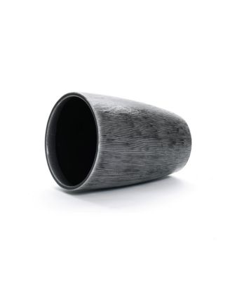 Sea Gray Ripples 17-Inch Tall Ceramic Planter