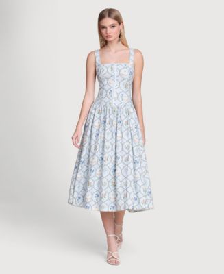 corset bodycon midi dress avec les filles Floral Appliqu Embroidered Midi Dress