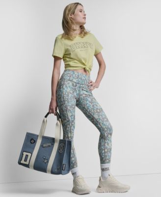 Women's Rhinestone Varsity Logo Relaxed Fit Pull-On T-Shirt