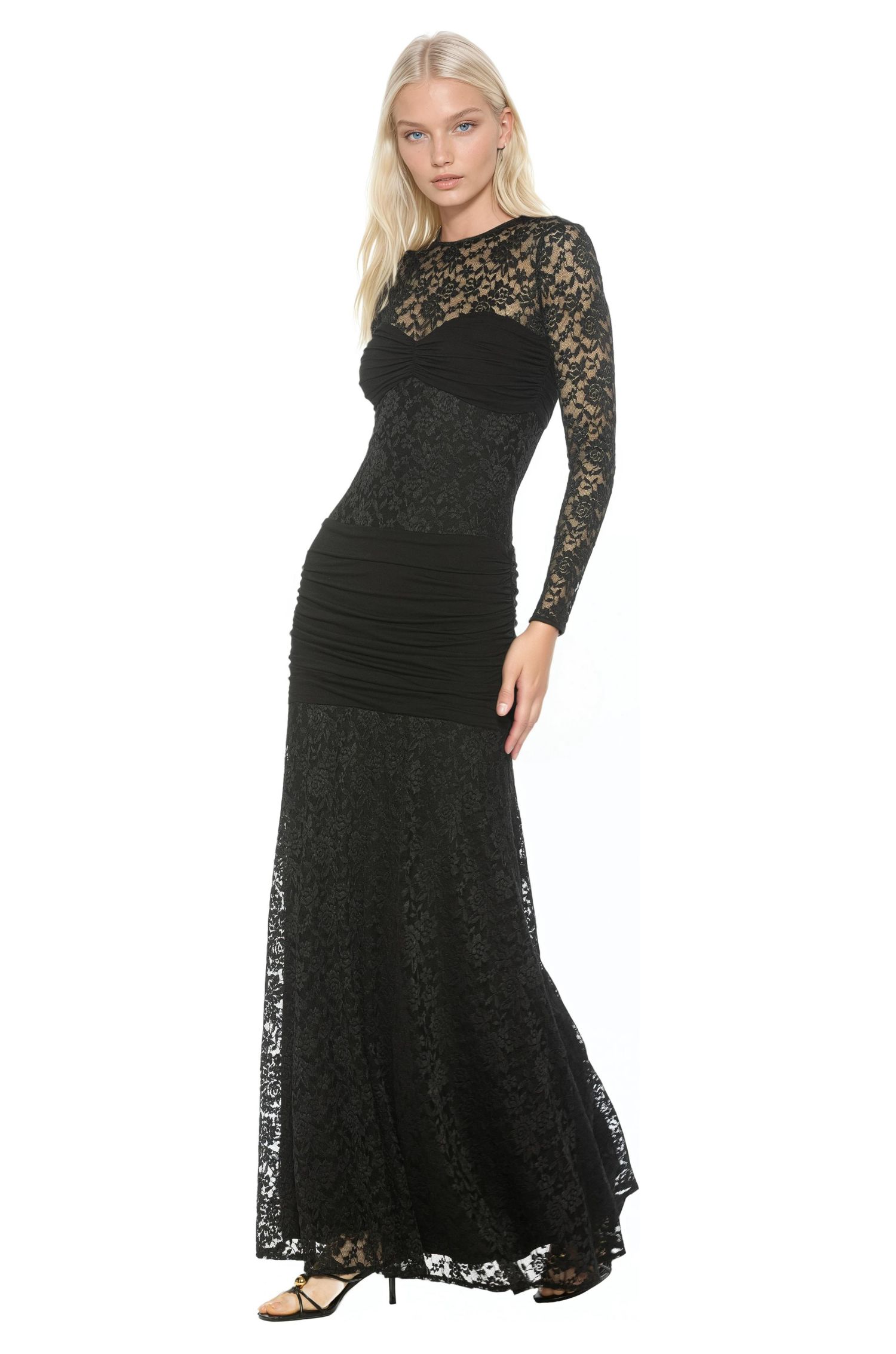 Women's Nova Long Sleeve Ruched Dress