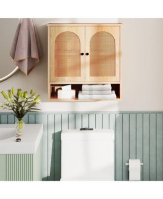 Bathroom Wall Cabinet Deep Bathroom Cabinet w/ Adjustable Shelves