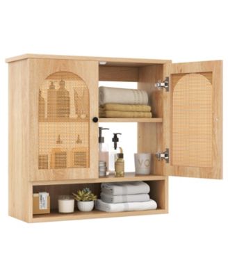 Bathroom Wall Cabinet Deep Bathroom Cabinet w/ Adjustable Shelves