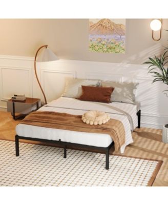  Bed Frame, 14" Metal Platform Bed Frame, Heavy Duty Metal Bed Frame with Iron Slat Support, Under-Bed Storage, 800 Lbs Weight Capacity