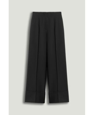 Women's Cuffed Wide-Leg Trousers
