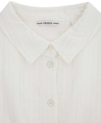 Girls' 7-16 Lurex Jacquard Muslin Dress