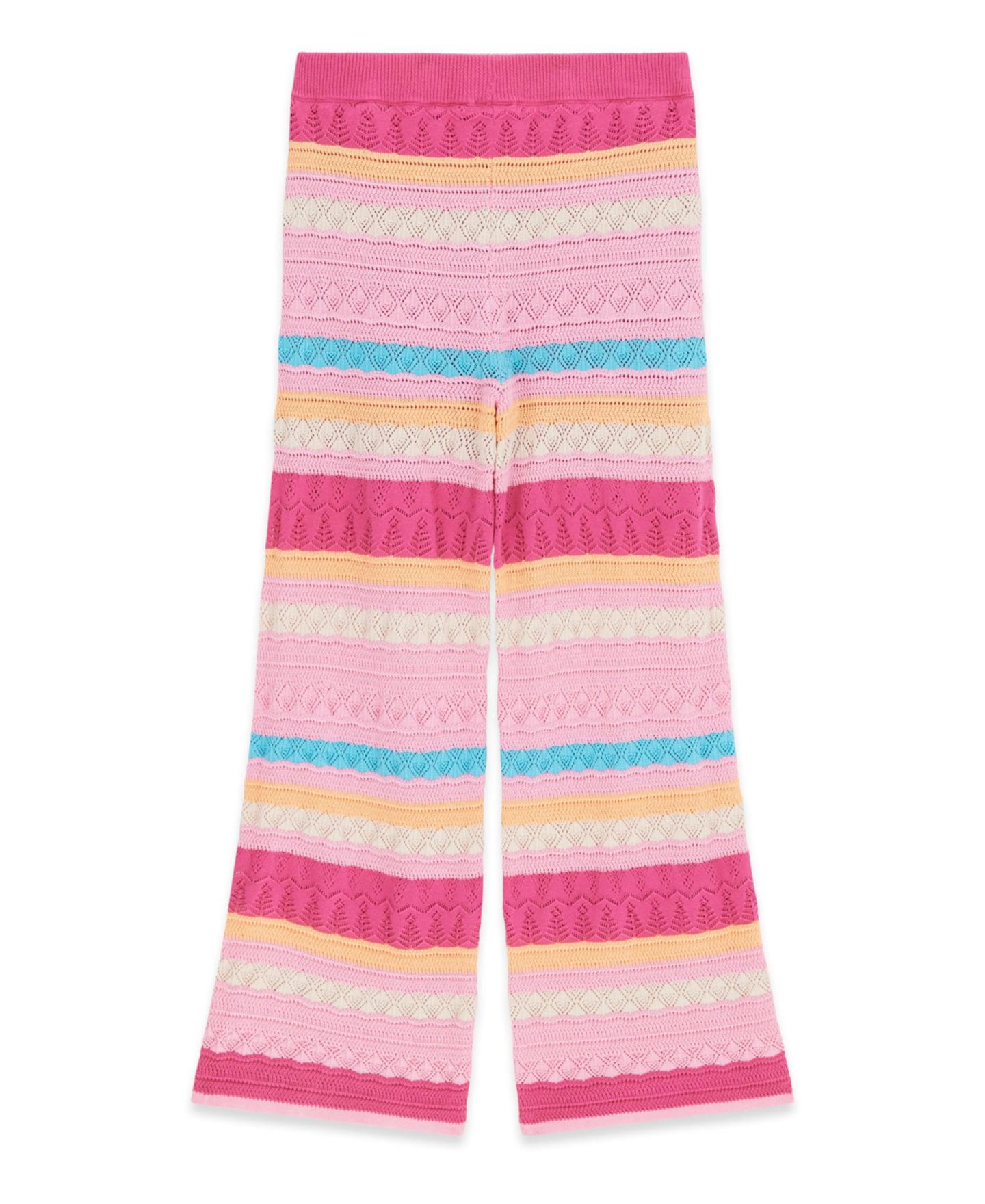 Брюки GUESS Crochet Palazzo Pants для девочек, цвет: Розовый / Синий — фото 2