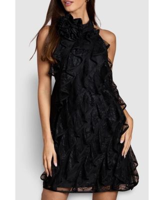 Women's Lace Frill Mini Dress