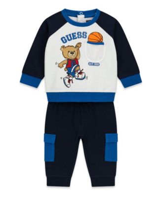 Baby Boys' Long-Sleeve Top and Cargo Sweatpant, 2-Piece Set