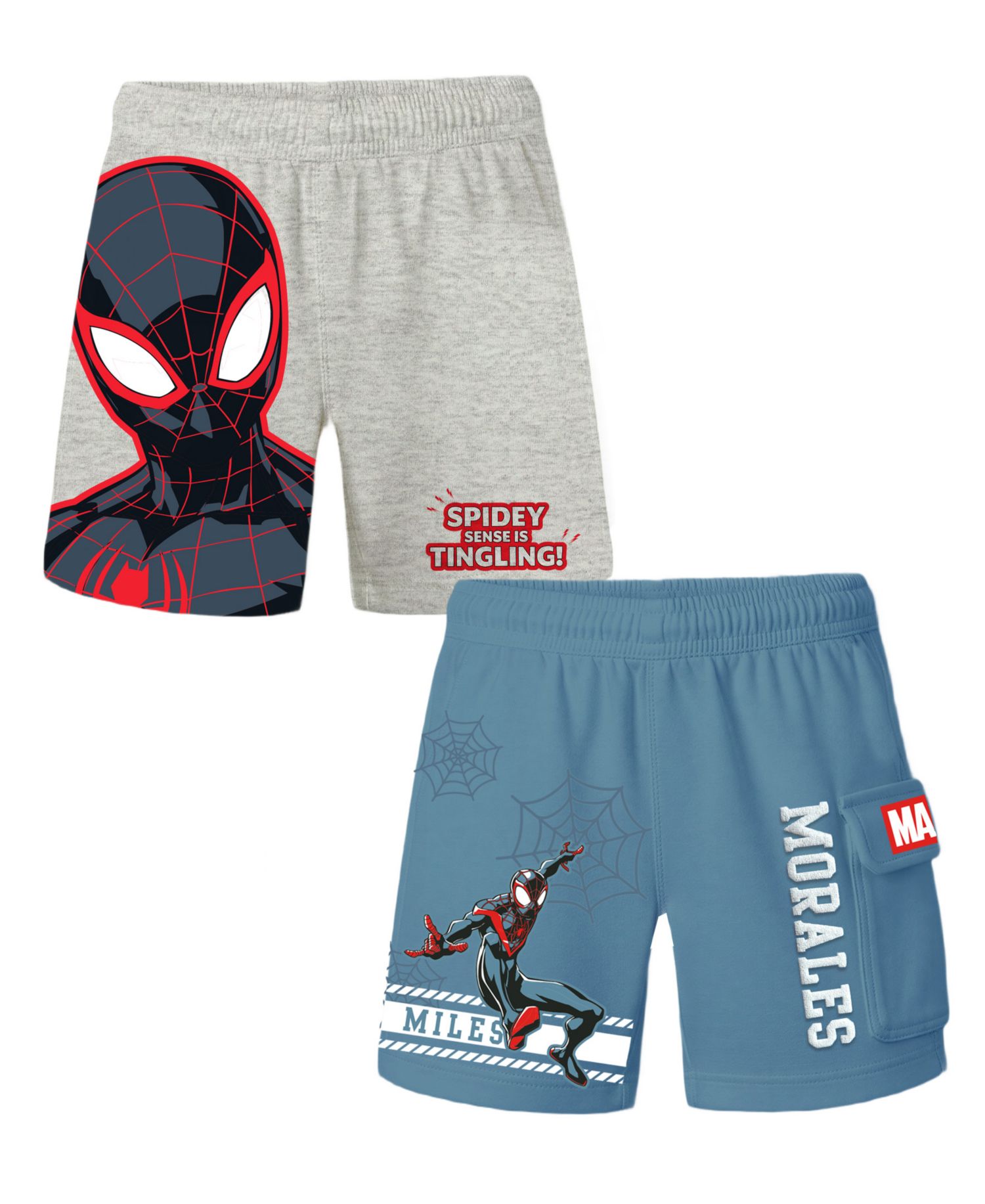 Boys' 2T-7 Miles Morales Shorts, 2-Pack