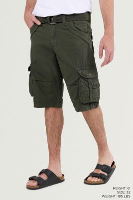 Big & Tall Cargo Shorts Camo & Solid Colors 12.5" Inseam Knee Length Classic Fit Multi Pocket