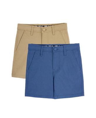 Big Boys 2 Pack Flex Waist Nylon Golf Chino Shorts 4 - 18