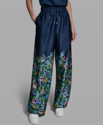 Women's Mid-Rise Floral Printed Pants, Regular & Petite
