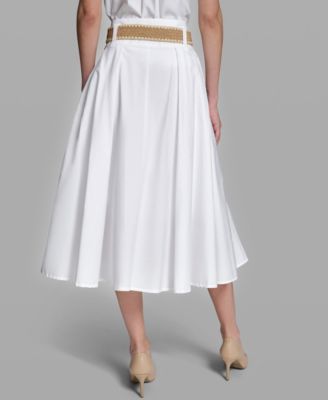 Women's Pleated Long Midi Skirt