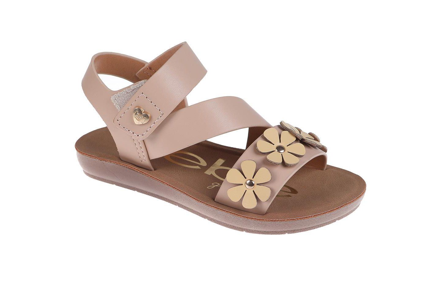 Сандалии Bebe Sandals - Cute Flat Adjustable Summer Strappy Sandals для девочек, цвет: Рыжевато-коричневый — фото 1