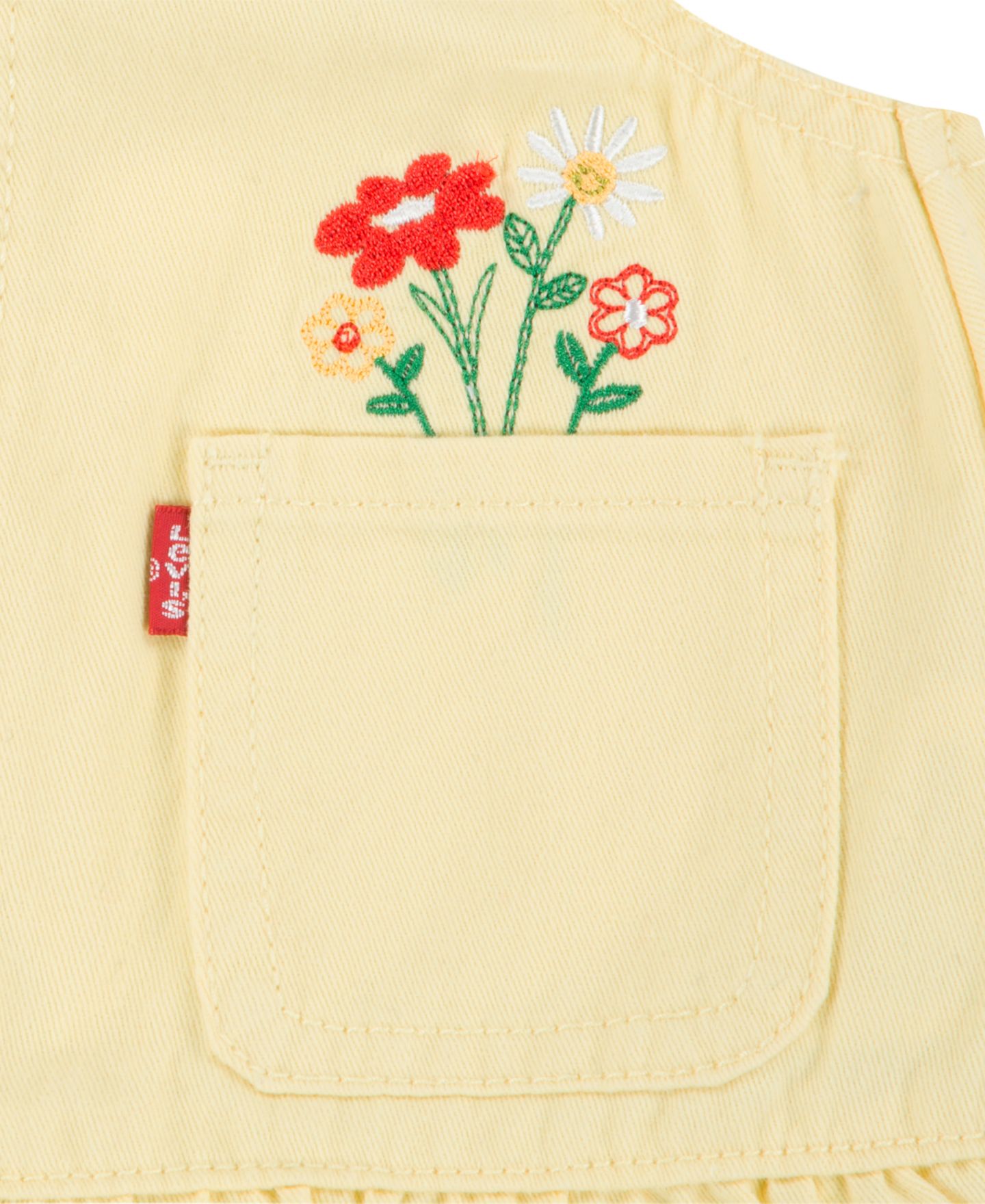 Детский комплект Levi's для девочки: футболка и сарафан-полукомбинезон, цвет: Белый — фото 4