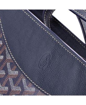 Hirondelle Shoulder Bag Coated Canvas and Leather