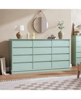 12 Drawer Dressers for Bedroom, Chest of Drawers with Deep Drawers, Large Double Dresser for Closet with Wide Top, Horizontal Wooden Dresser
