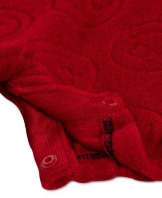 Baby Boys' Terry Hooded Smiley Short-Sleeve Romper