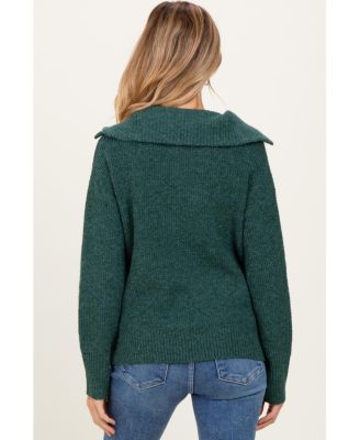 Maternity Half Zip Pullover Sweater