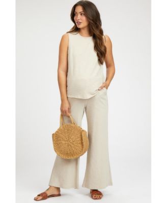 Maternity Slub Knit Pants Set