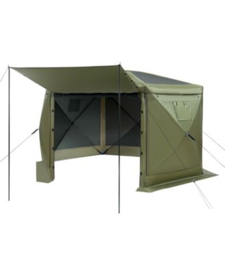 12 x 12 ft Pop-Up Gazebo Screen Tent, 6-Sided, Removable Top, Carry Bag, Screen House Shelter for 8-10 Persons