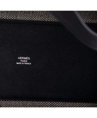 27 Cabas H en Biais Tote Canvas with Leather