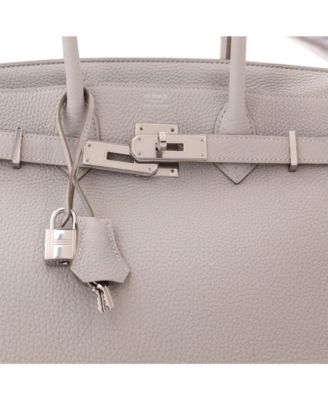 Birkin 30 Handbag Grey Togo with Palladium Hardware