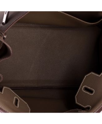 Birkin 30 Handbag Grey Togo with Palladium Hardware