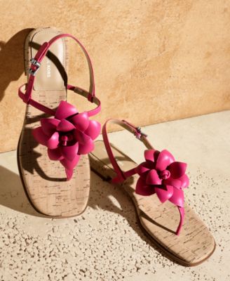 MICHAEL Women's Jacie Buckle Thong Flat Sandals