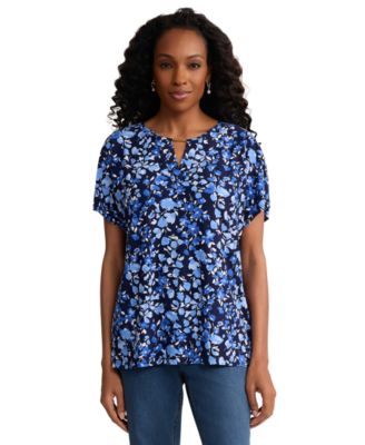 Petite Regular Fit Short-Sleeve Round Neck Jersey
