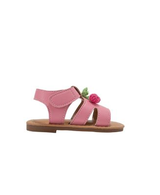 Little Girls Girl's  Fashion Sandals – Dressy Shoes with Crochet Fruit Details