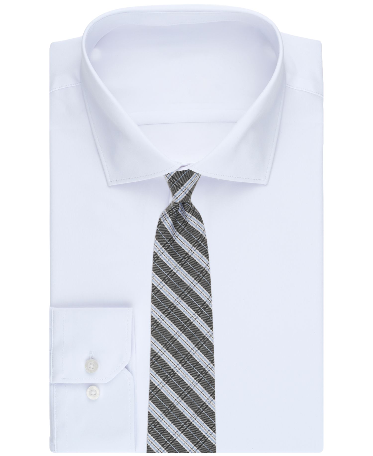 Men's Double Plaid Pattern Tie