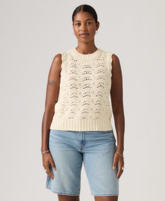 Women's Sleeveless Crochet Tank Top