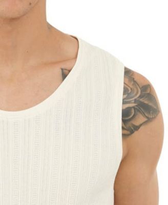 Men's Regular-Fit Loose-Knit Textured Tank Top