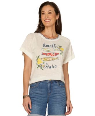 Petite Short-Sleeve Printed T-Shirt