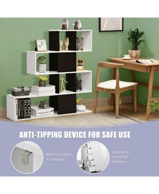 5-Tier Bookshelf Corner Ladder Bookcase Display Storage Rack