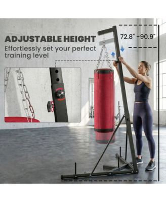 72.8"-90.9" Adjustable Freesding Punching Bag with Sd,
