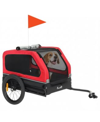 Dog Bike Trailer, Dog Trailer w/ Flip-Down Ramp Tailgate